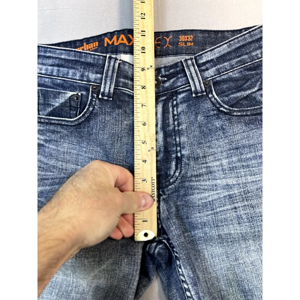 Ubran Pipeline Jeans Men's 32x31 Slim Fade Wash‎ Max Flex Cotton
